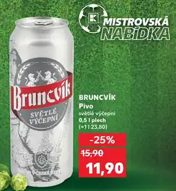 Kaufland BRUNCVÍK Pivo nabídka