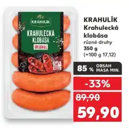 Kaufland KRAHULIK Krahulecká klobása nabídka