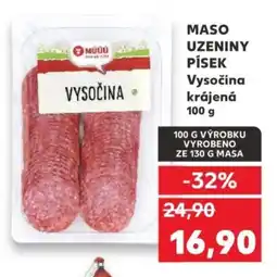 Kaufland MASO UZENINY PÍSEK Vysočina krájená nabídka