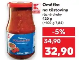 Kaufland Omáčka na těstoviny nabídka