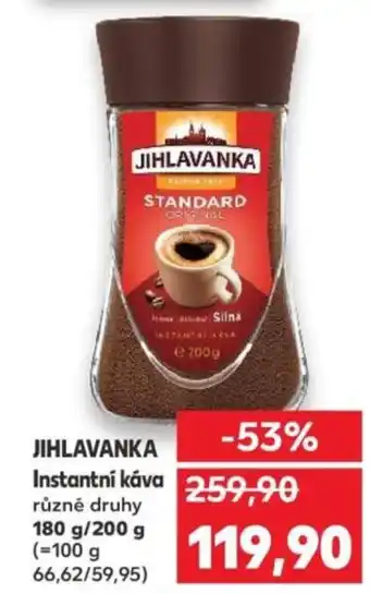 Kaufland JIHLAVANKA Instantní káva nabídka
