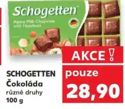 Kaufland SCHOGETTEN Čokoláda nabídka