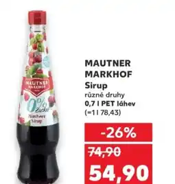 Kaufland MAUTNER MARKHOF Sirup nabídka