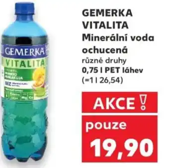 Kaufland GEMERKA VITALITA Minerální voda ochucená nabídka