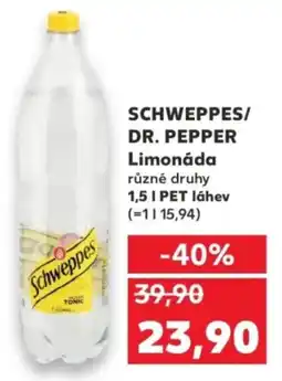 Kaufland SCHWEPPES/ Dr. pepper Limonáda nabídka