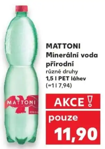 Kaufland MATTONI Minerální voda přírodní nabídka