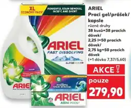Kaufland ARIEL Prací gel/prášek/ kapsle nabídka
