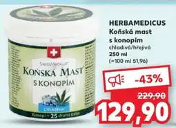 Kaufland HERBAMEDICUS Koňská mast s konopím chladivá/hřejivá nabídka