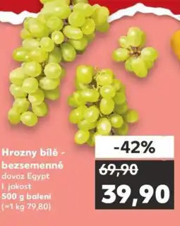 Kaufland Hrozny bílé - bezsemenné nabídka