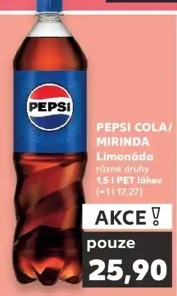 Kaufland PEPSI COLA/ MIRINDA Limonáda nabídka