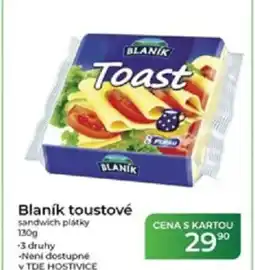 Tamda Foods Blaník toustové sandwich plátky nabídka