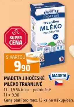 Terno MADETA Jihočeské Mléko trvanlivé nabídka