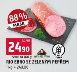Terno Rio Ebro se zeleným pepřem nabídka