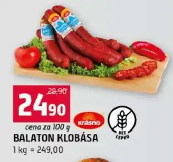 Terno Balaton klobása nabídka