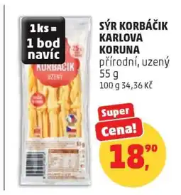 Penny Market SÝR KORBÁČIK KARLOVA KORUNA nabídka
