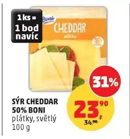 Penny Market SÝR CHEDDAR 50% BONI nabídka