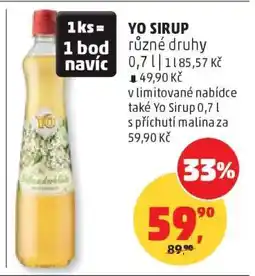 Penny Market Yo sirup různé druhy nabídka