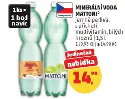 Penny Market MINERÁLNÍ VODA MATTONI nabídka