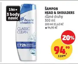 Penny Market ŠAMPON HEAD & SHOULDERS nabídka