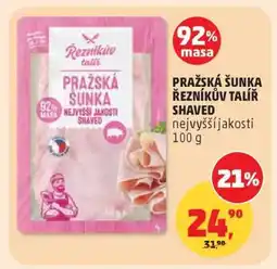 Penny Market PRAŽSKÁ ŠUNKA ŘEZNÍKŮV TALÍŘ SHAVED nabídka