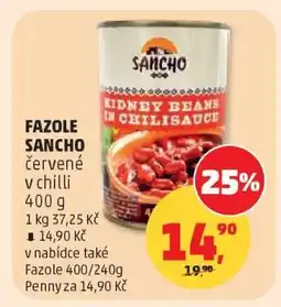Penny Market FAZOLE SANCHO červené v chilli 400 g nabídka