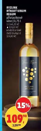 Penny Market RYZLINK RÝNSKÝ VINUM REGUM nabídka