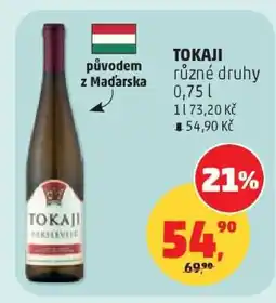 Penny Market TOKAJI různé druhy 0,75 l nabídka