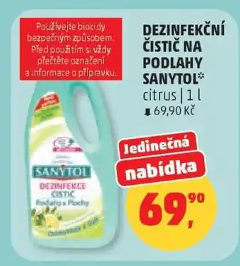 Penny Market DEZINFEKČNÍ ČISTIČ NA PODLAHY SANYTOL nabídka