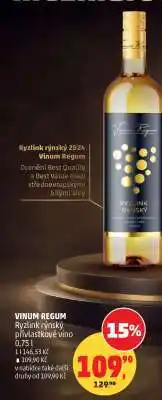 Penny Market VINUM REGUM Ryzlink rýnský přívlastkové víno 0,75 l nabídka