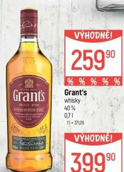 Globus GRANT’S Whisky nabídka