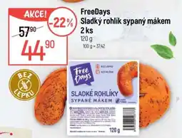 Globus FreeDays Sladký rohlík sypaný mákem 2 ks nabídka