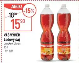 Globus VÁŠ VÝBĚR Ledový čaj broskev, citron nabídka