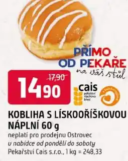 Trefa Kobliha s lískooříškovou náplní nabídka