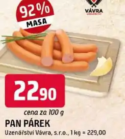 Trefa Pan párek nabídka