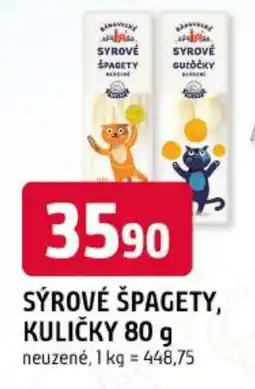Trefa Sýrové špagety, kuličky nabídka