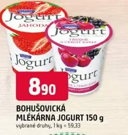 Trefa Bohušovická mlékárna jogurt nabídka