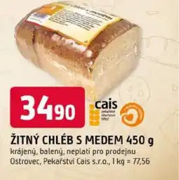 Trefa Žitný chléb s medem nabídka