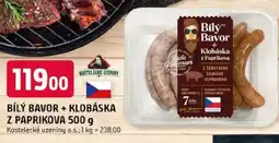 Trefa Bílý bavor + klobáska z paprikova nabídka