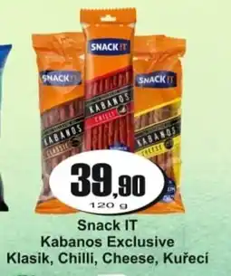 Adam Snack IT Kabanos Exclusive Klasik, Chilli, Cheese, Kuřecí nabídka