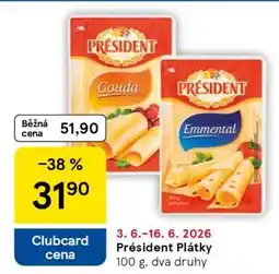 Tesco Président plátky nabídka