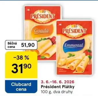 Tesco Président plátky nabídka