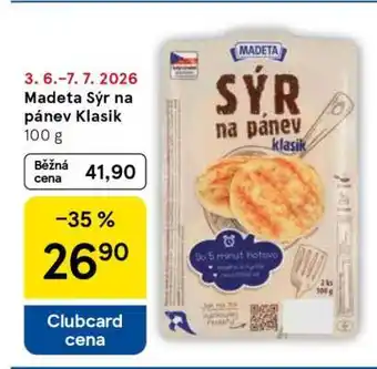 Tesco Madeta Sýr na pánev klasik nabídka