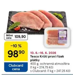 Tesco Tesco Krůtí prsní řízek plátky nabídka