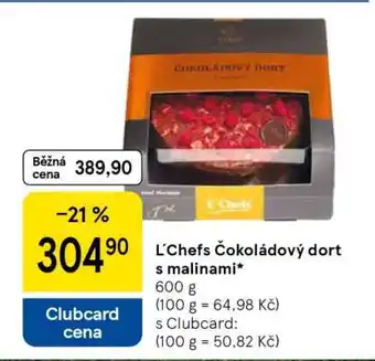 L'chefs Čokoládový dort s malinami