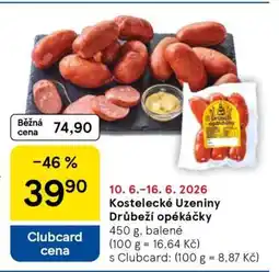 Tesco Kostelecké Uzeniny Drůbeží opékačky nabídka