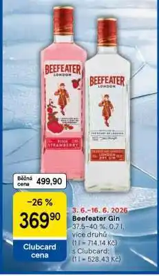 Tesco Beefeater Gin nabídka