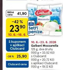 Tesco Galbani mozzarella nabídka