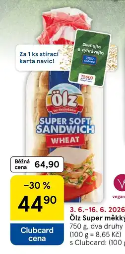 Tesco Ölz Super měkký sendvič nabídka