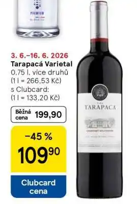 Tesco Tarapacá Varietal nabídka