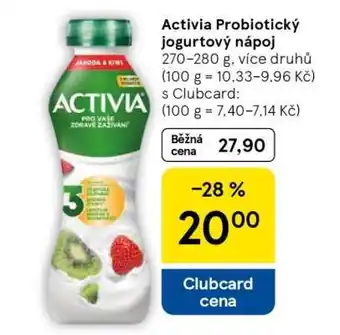 Tesco Activia Probiotický jogurtový nápoj nabídka
